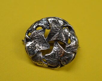 broche vintage Miniature Silver Sterling Ivy broche pin années 1980