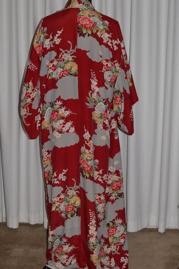 Vintage Silk Japanese Kimono Made in Japan 1930s - image 8