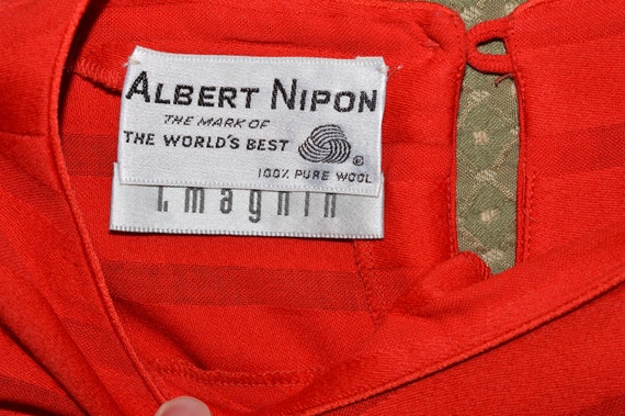 Vintage Dress Red Albert Nipon The Mark of The Wo… - image 10