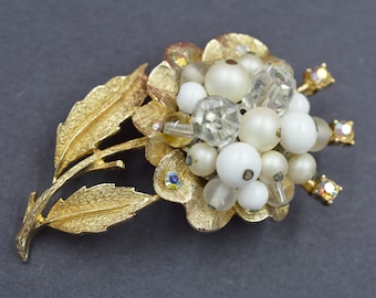 Vintage Brooch Pin Flower by Coro 1960s Period: 1960s