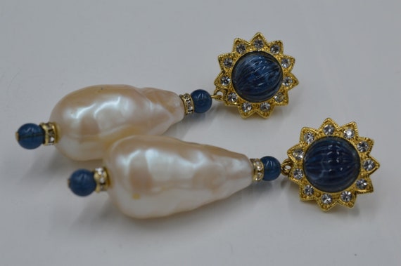 Rare Vintage Clip on Earrings Runway Kenneth Lane,