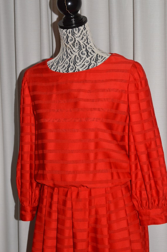 Vintage Dress Red Albert Nipon The Mark of The Wo… - image 1