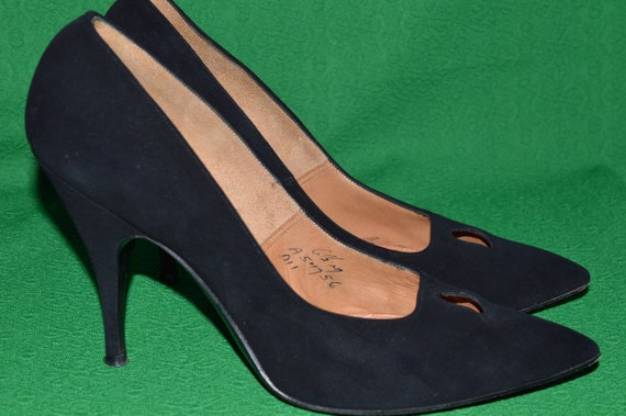 Shoes Black suede ANDREW GELLER 1950s