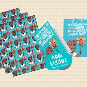 Ensemble d'emballage d'anniversaire hip hop, carte d'anniversaire pour enfants, cartes d'anniversaire hip hop des années 90, sac d'anniversaire paroles rap des années 90, cadeau d'anniversaire rap old school
