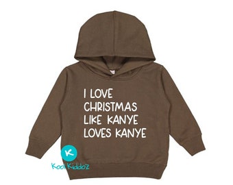 Funny Christmas Sweater for Kids, Funny Toddler Holiday Shirt, 2T, Hip Hop Christmas Sweater for Toddler, Funny Kanye Kids Shirt