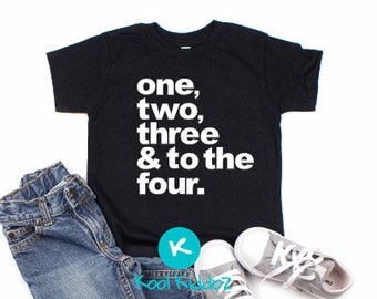 4th Birthday Shirt, Fourth Birthday Shirt, 90’s Hip Hop Birthday Kids Shirt, 4th Birthday Outfit, Rap Lyrics Kids Birthday Tee, 4th Birthday