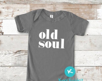 Old Soul Baby One Piece, Old Soul Baby Tee, Old Soul Baby Shirt, Baby Shirts With Saying, Unisex Baby Tee, Holiday Baby Gift, Xmas Baby Gift