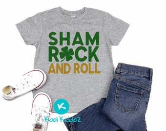 Shamrock and Roll, Kids St Pattys Shirt, St Pattys Day Shirt for Kids, Cute St Pattys Shirt, St Pattys Kids, Irish Toddler Shirt