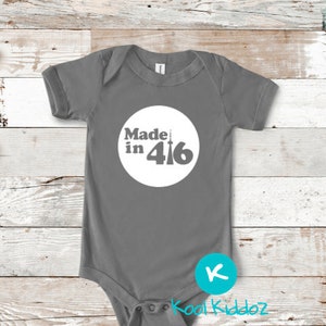 Toronto Baby Shirt -  Toronto Baby One Piece - 416 Baby Shirt - Baby Boy Clothes - Toronto Tee