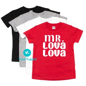 Funny Valentines Shirts for Kids, Mr. Lova Lova Valentine&#39;s Shirt 2T, 90s Themed Valentine&#39;s Shirt for Toddler, 90s Reggae Lyrics Kids Shirt