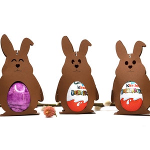 Niedlicher Osterhase Gastgeschenk Ostern Geschenkanhänger Hase Mitbringsel Tischdeko Osterdeko Frühling Osterschmuck für Ü-Ei oder Osterei Bild 1