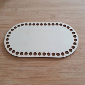 Lot De 6 Bases En Bois Pour Panier Au Crochet - Fond De Panier Naturel DIY - Idéal Bricolage Et Décoration