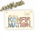 Personalized money gift for confirmation Gift personalized with name Gift card made of wood Gift wrapping money