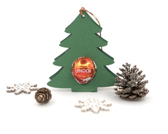 Gastgeschenk Weihnachten Tannenbaum Geschenkanhänger Tanne Mitbringsel Weihnachtskugel Tischdeko Winter Advent Baumschmuck für Pralinen