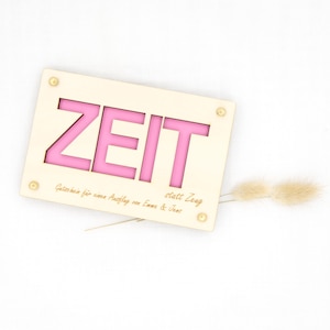 Gepersonaliseerde geldcadeau tijd in plaats van spullen gepersonaliseerd voucher verjaardagscadeau gepersonaliseerd met naam cadeaubon van hout