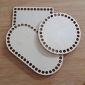 Wooden base for crochet baskets, round, oval or square, high-quality plywood, sanded on both sides, hole diameter 9 mm. product logo