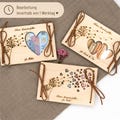 Personalized wooden money gift, wish fulfiller, gift idea for birthdays, christenings, weddings, communions, graduations, gift card packaging B2