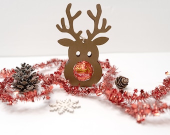 Reindeer guest gift Christmas gift tag elk souvenir Christmas ball table decoration winter Advent tree decorations for chocolates motif 3