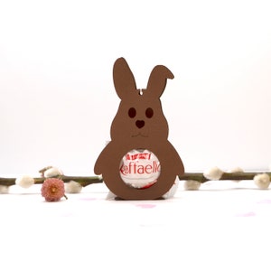 Süßer Osterhase Gastgeschenk Ostern Geschenkanhänger Hase Mitbringsel Tischdeko Osterdeko Frühling Osterschmuck für Pralinen Bild 4