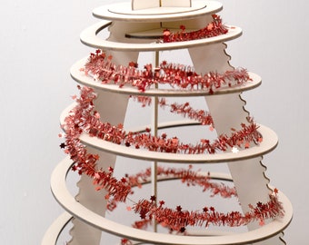 Christmas tree alternative made of wood spiral, 50 cm high, sustainable idea spiral tree