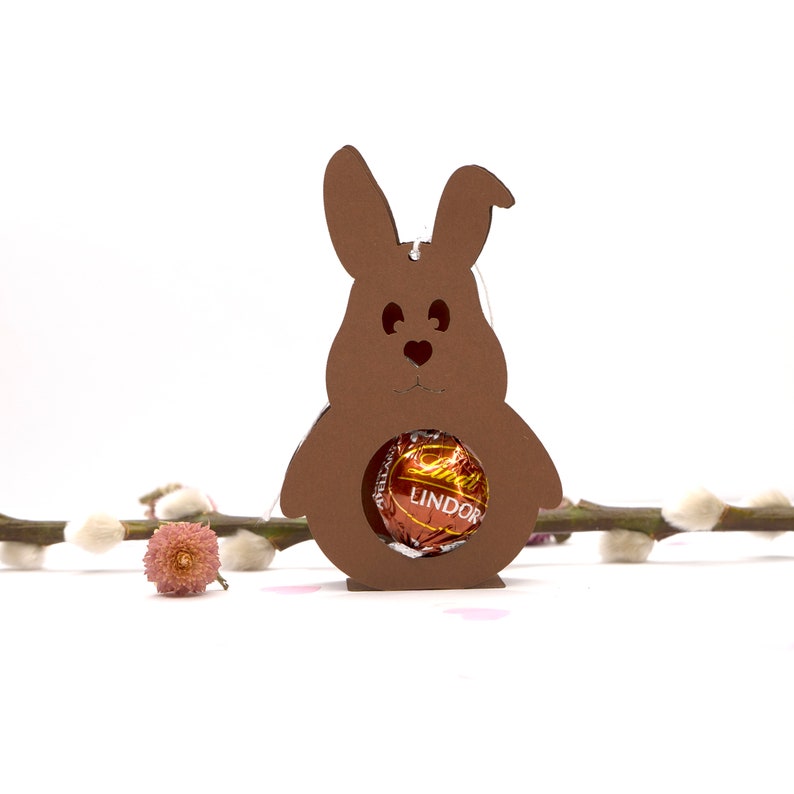 Süßer Osterhase Gastgeschenk Ostern Geschenkanhänger Hase Mitbringsel Tischdeko Osterdeko Frühling Osterschmuck für Pralinen Bild 3