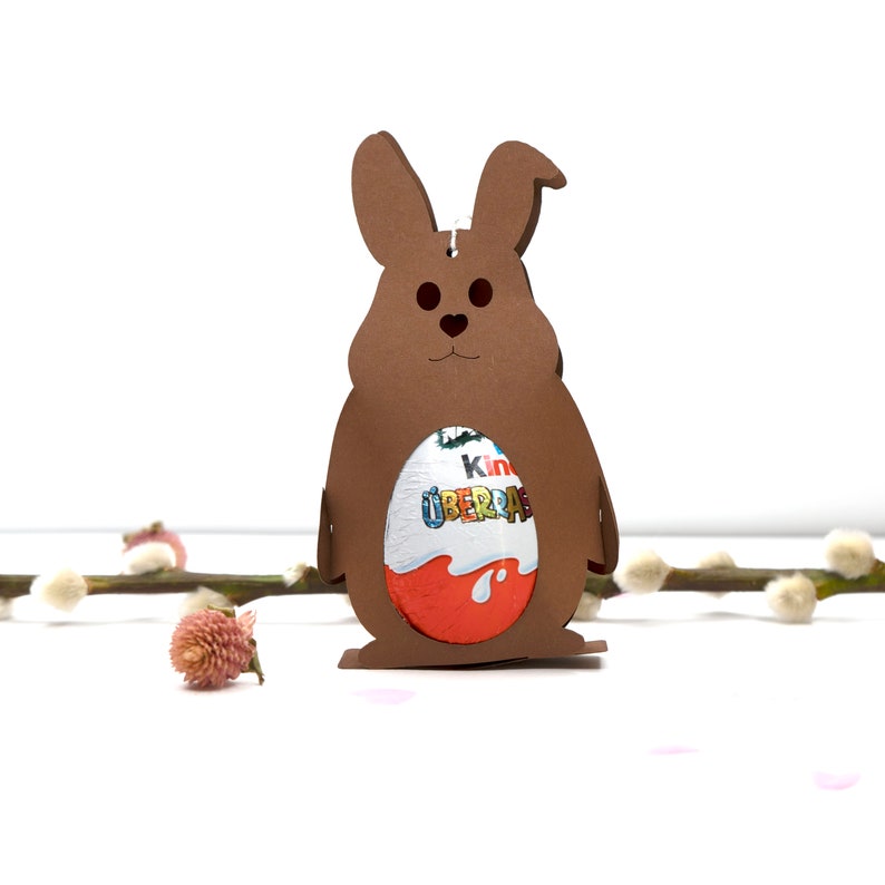 Niedlicher Osterhase Gastgeschenk Ostern Geschenkanhänger Hase Mitbringsel Tischdeko Osterdeko Frühling Osterschmuck für Ü-Ei oder Osterei Bild 4