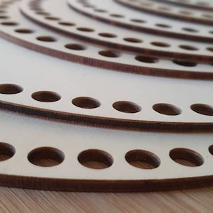 Wooden bottom basket bottom for crochet basket round circle, oval or square, high-quality plywood, sanded on both sides wooden bottoms for crochet baskets image 2