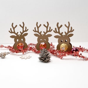 Reindeer guest gift Christmas gift tag elk souvenir Christmas ball table decoration winter Advent tree decorations for chocolates