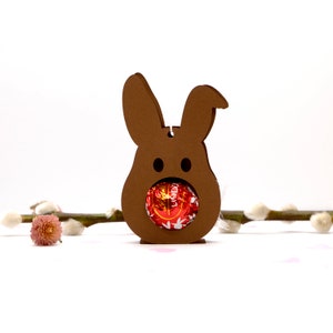 Osterhase Gastgeschenk Ostern Geschenkanhänger Hase Mitbringsel Osterdeko Tischdeko Frühling Osterschmuck für Pralinen Bild 4