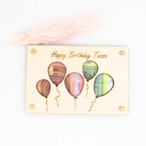 Personalisiertes Geldgeschenk Geburtstag Taufe Hochzeit Kommunion Geschenk Geschenkkarte aus Holz Geschenkverpackung Wunscherfüller