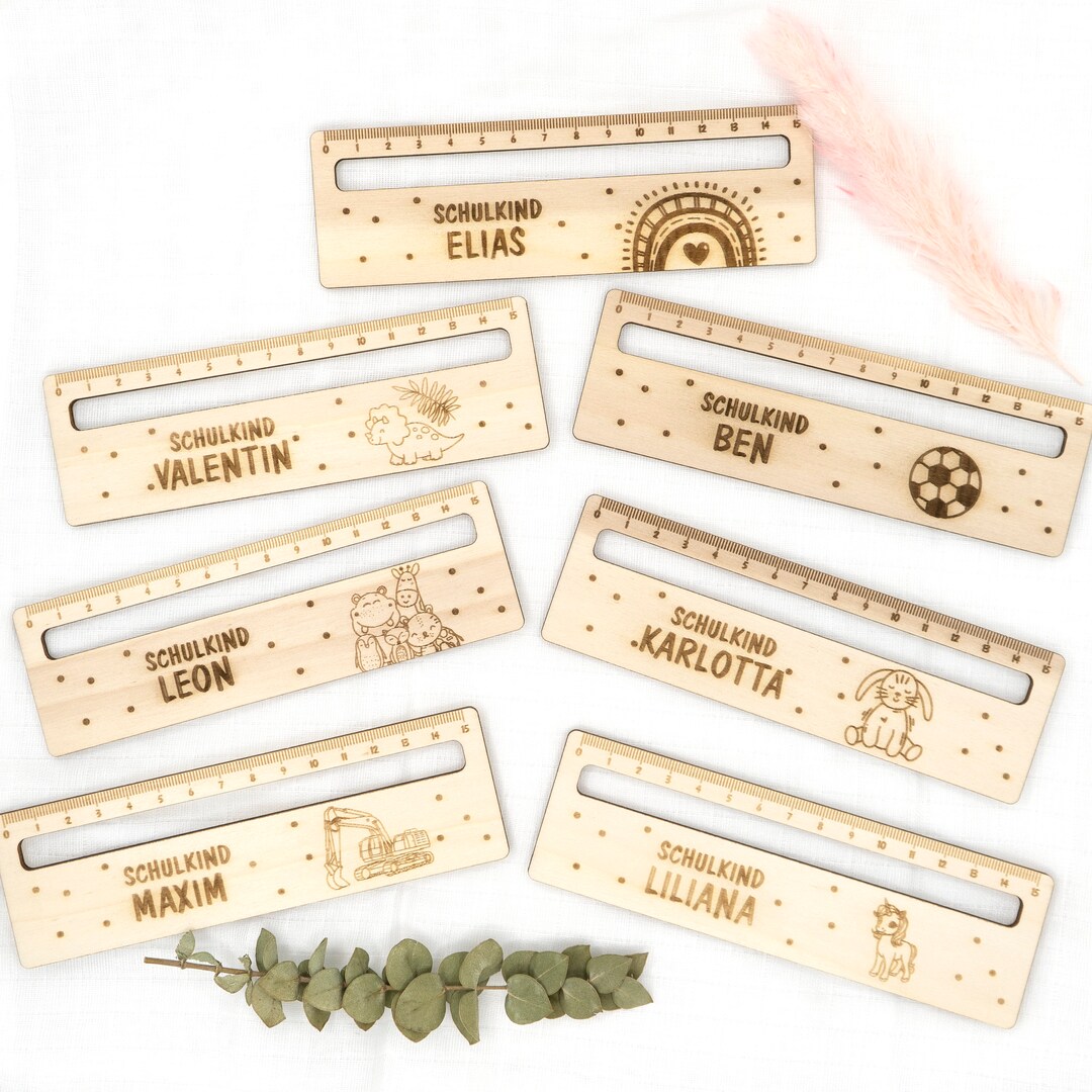 Personalized Reading Aid With Ruler Made of Wood Gift for School ...