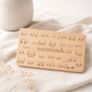 Brettchen Busenfreundin Personalisiertes Frühstücksbrettchen Geschenk personalisiert  Schneidebrett Frühstücksbrett