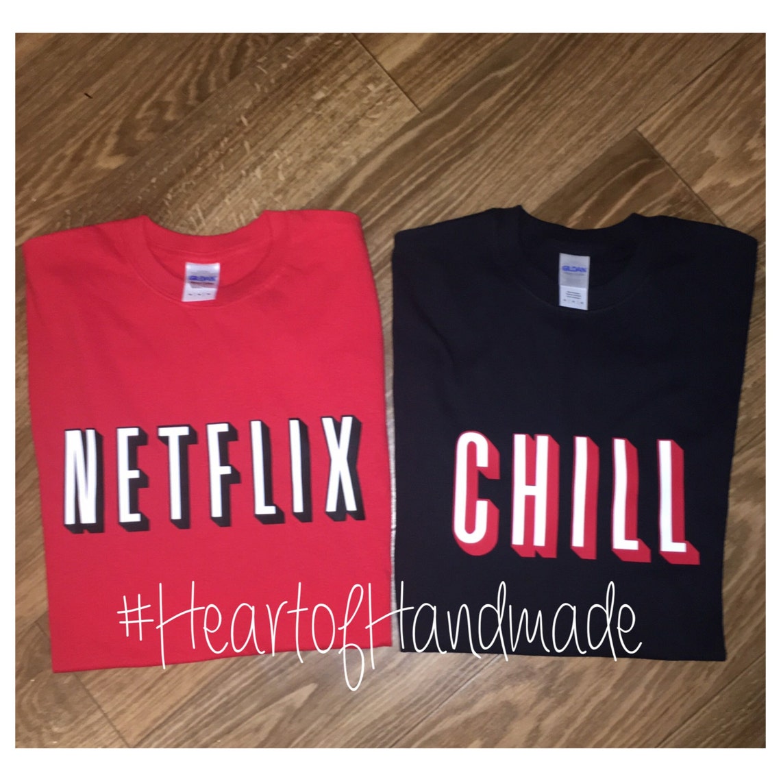 Netflix and chill costume couple shirts | Etsy