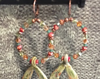 Continuous Elegance // Earrings // Dangly // Circle // Glass