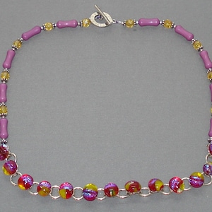 That's So Good and Plenty // Pink // Necklace // Recycled // Bracelet // Silver // Steel image 1