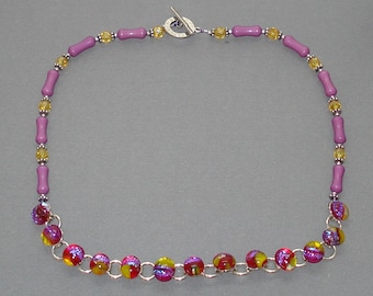 That's So Good and Plenty // Pink // Necklace // Recycled // Bracelet // Silver // Steel