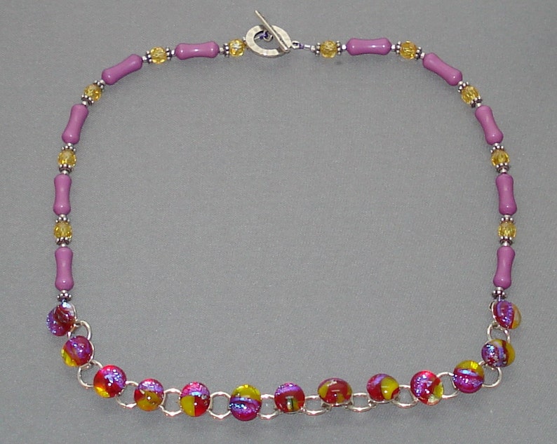 That's So Good and Plenty // Pink // Necklace // Recycled // Bracelet // Silver // Steel image 1