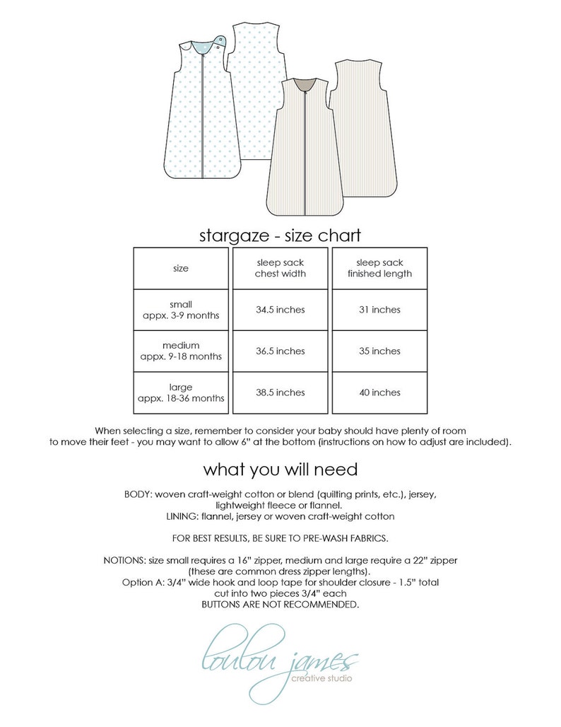Sleep Sack Pattern Stargaze Baby / Toddler Sleep Sack PDF Etsy