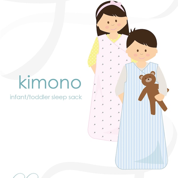 Sleep sack pattern: Kimono infant / toddler sleep sack PDF pattern