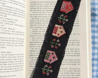 Little House Bookmark - Cross Stitch Pattern PDF - Folk Sampler - Book Club