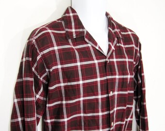 Vintage Brent Plaid Shirt Sz.M 1950's