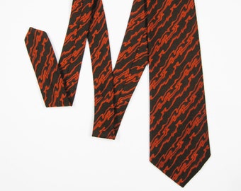 Vintage Orange / Black Necktie 1960's