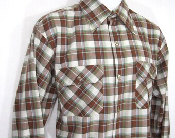 Vintage Big Mac By JCPenney Plaid Shirt Sz.M 1970's