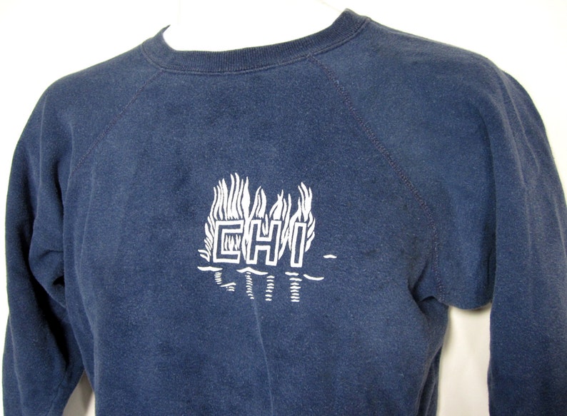 Vintage CHI The Great Chicago Fire Anniversary Sweatshirt Sz.M 1970's image 1