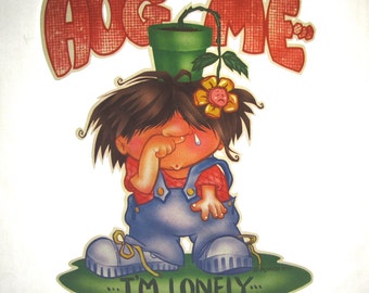 Vintage "Hug Me...I'm Lonely" Heat-Transfer Roach 1970's