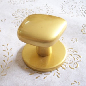 Vintage Italy Door knob in satin gold aluminum of very high quality. large Door Knob. Gold Knob. Italian Designer. Art.1227