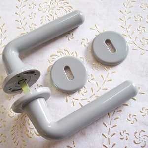 Vintage Italy grey handle of very high quality. Grey  handles. Italian Designer.Grey plastic handles. Handles for fine furniture. Art.1156