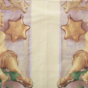 Set 0f 4 Tovaglioli di carta per Decoupage,Tovaglioli di alta qualità.angels, cielo, religiosità, pigne, natale, natale,babbo natale,Art.Bx 8