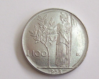 イタリア共和国　カナレット生誕300周年記念　5000リレ銀貨　1997 ヴィンテージ イタリア 1958 リラ 100 コイン イタリア共和国。ベイ