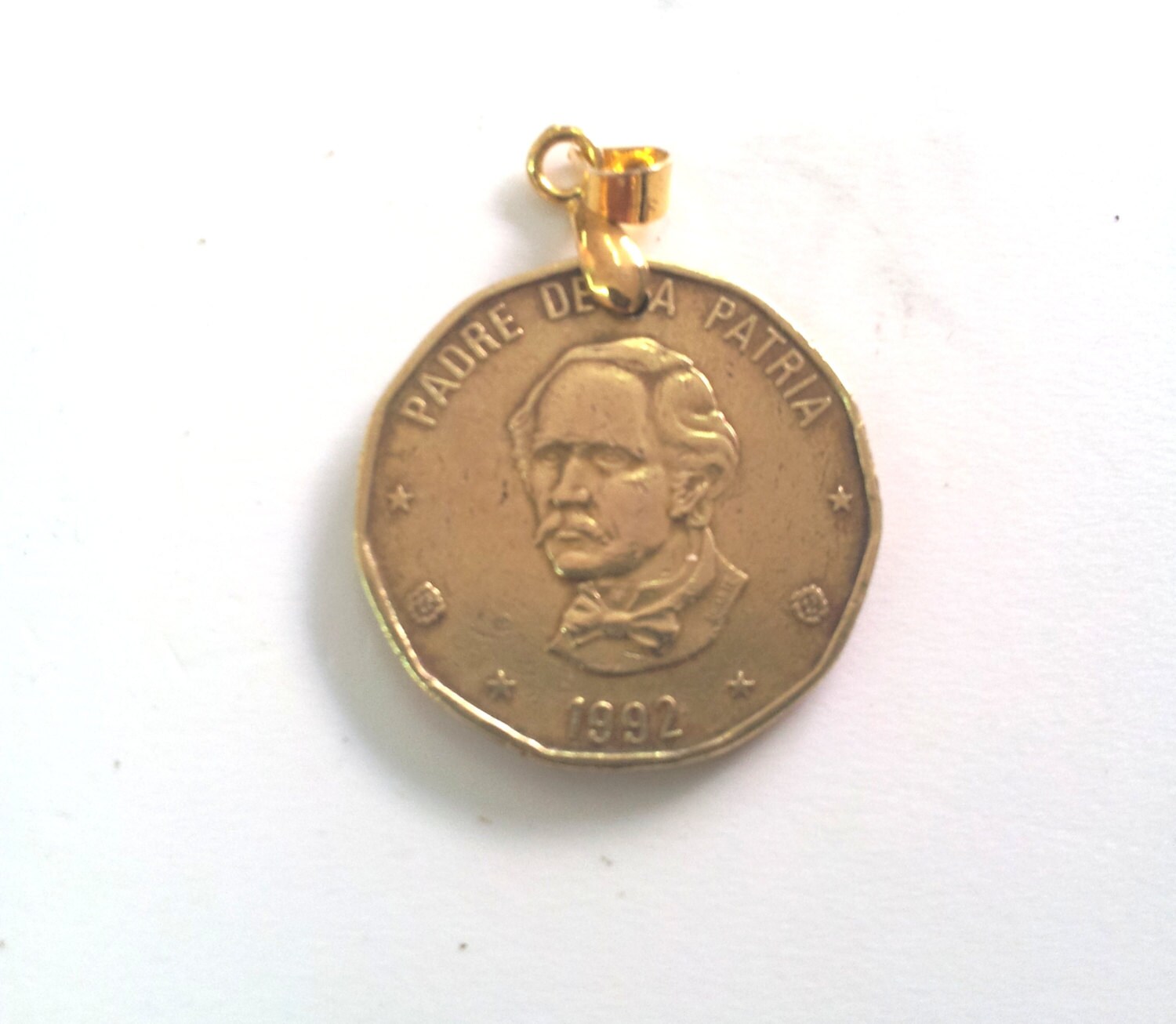 アルゼンチン　1992 ヴィンテージ 1992 アルゼンチン コイン ペンダント。本物の 1992 年 1